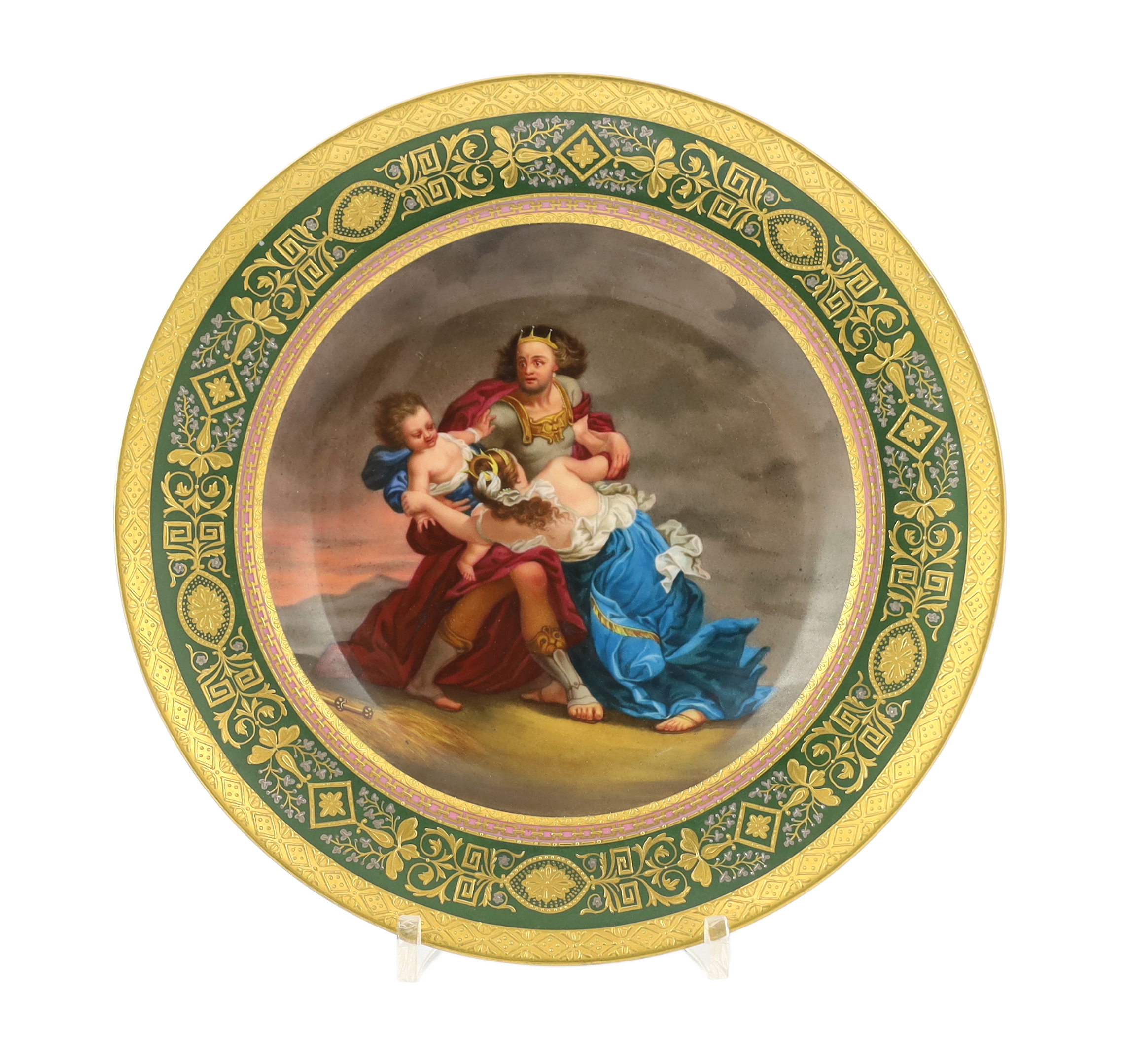 A Vienna porcelain plate, mid 19th century